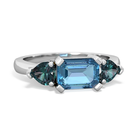 blue topaz-alexandrite timeless ring