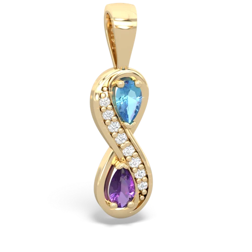 blue topaz-amethyst keepsake infinity pendant