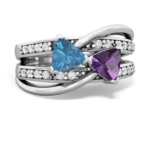 blue topaz-amethyst couture ring