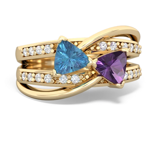 blue topaz-amethyst couture ring