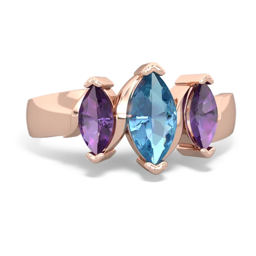 blue topaz-amethyst keepsake ring