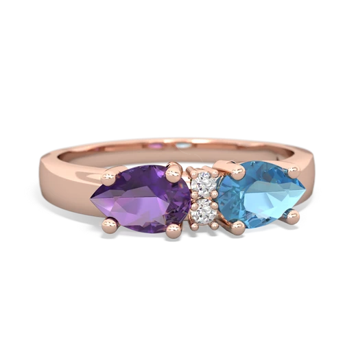 blue topaz-amethyst timeless ring