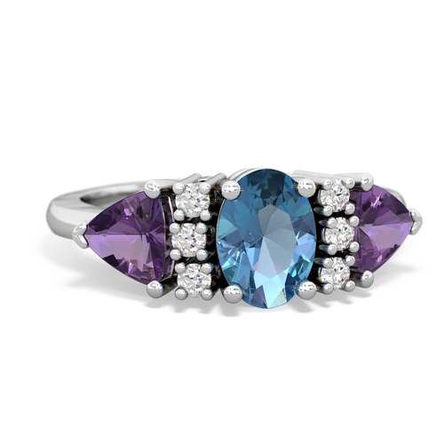 blue topaz-amethyst timeless ring