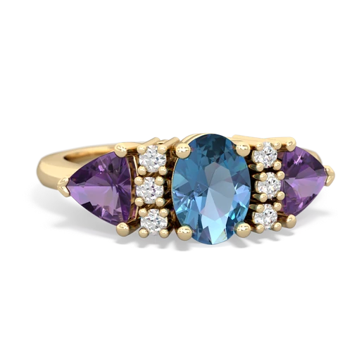 blue topaz-amethyst timeless ring