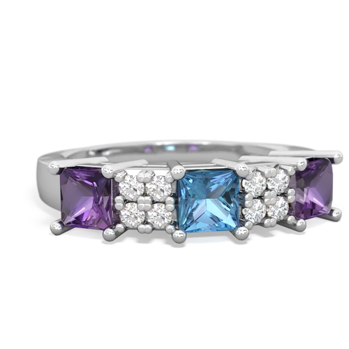 blue topaz-amethyst timeless ring