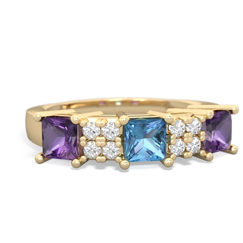 blue topaz-amethyst timeless ring