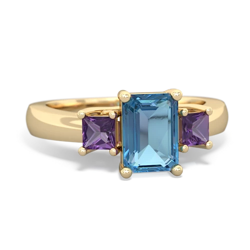 blue topaz-amethyst timeless ring