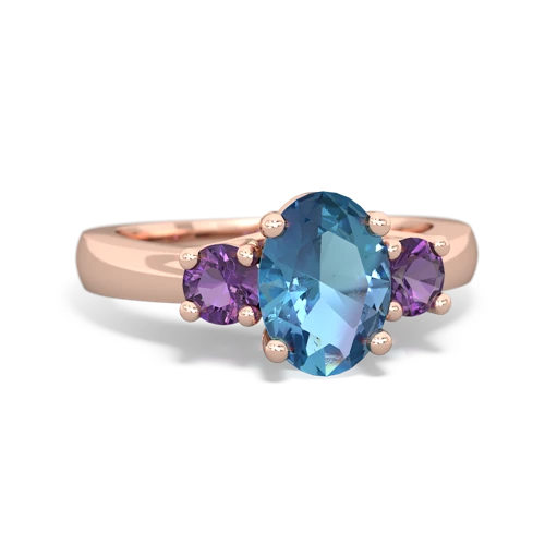 blue topaz-amethyst timeless ring