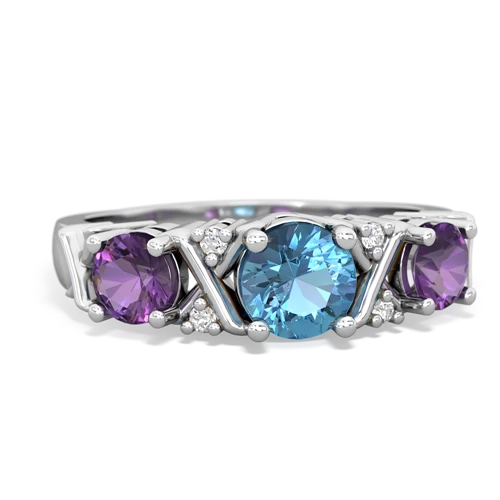 blue topaz-amethyst timeless ring
