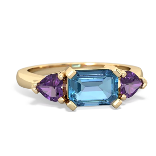 blue topaz-amethyst timeless ring