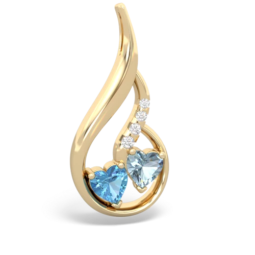 blue topaz-aquamarine keepsake swirl pendant