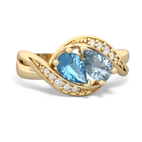 blue topaz-aquamarine keepsake curls ring