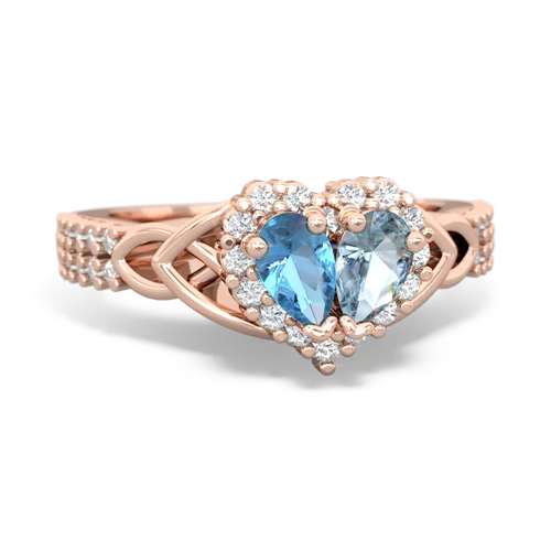 blue topaz-aquamarine keepsake engagement ring