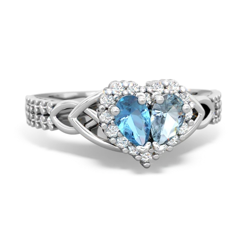 blue topaz-aquamarine keepsake engagement ring