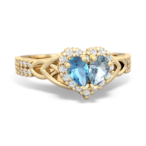 blue topaz-aquamarine keepsake engagement ring