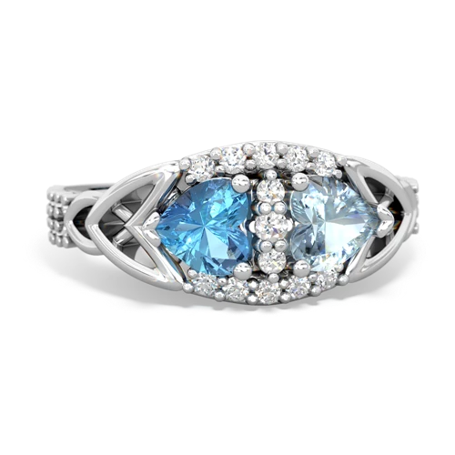 blue topaz-aquamarine keepsake engagement ring