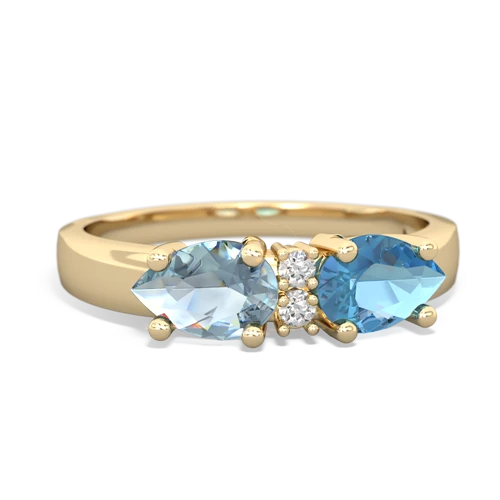 blue topaz-aquamarine timeless ring