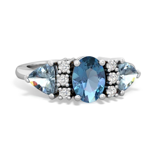 blue topaz-aquamarine timeless ring