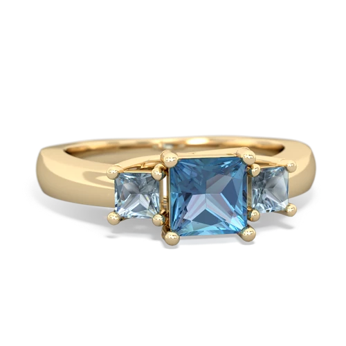 blue topaz-aquamarine timeless ring