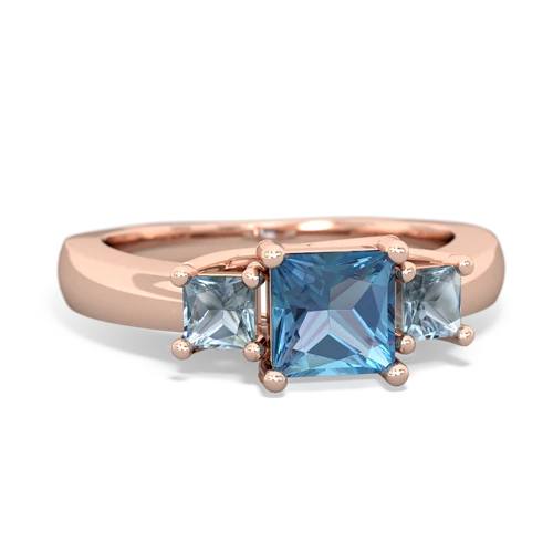 blue topaz-aquamarine timeless ring