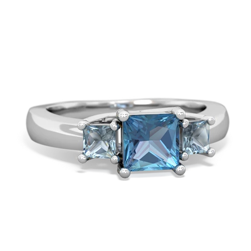 blue topaz-aquamarine timeless ring