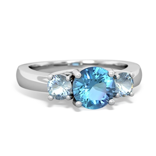 blue topaz-aquamarine timeless ring