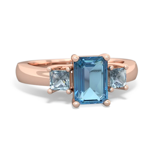 blue topaz-aquamarine timeless ring