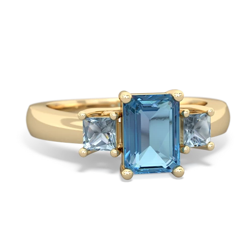 blue topaz-aquamarine timeless ring