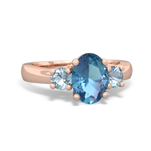 blue topaz-aquamarine timeless ring