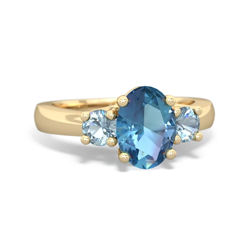 blue topaz-aquamarine timeless ring