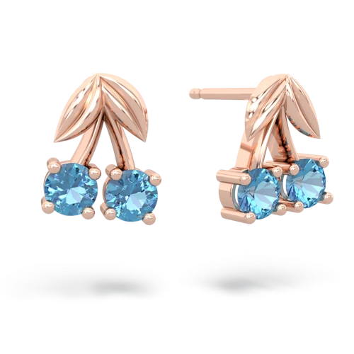 blue topaz-blue topaz cherries earrings