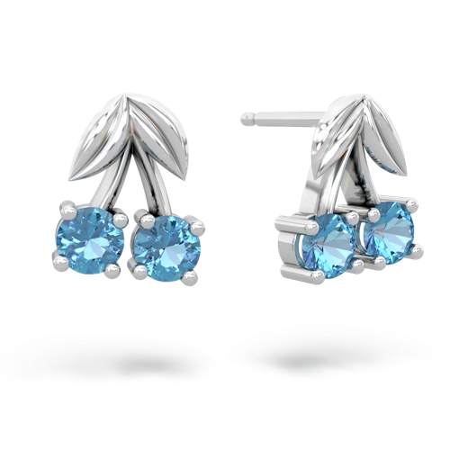 blue topaz-blue topaz cherries earrings