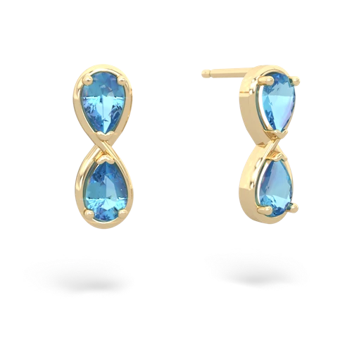 blue topaz-blue topaz infinity earrings
