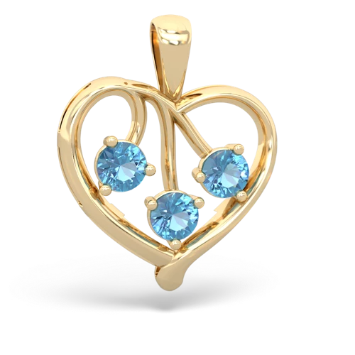 opal-citrine love heart pendant