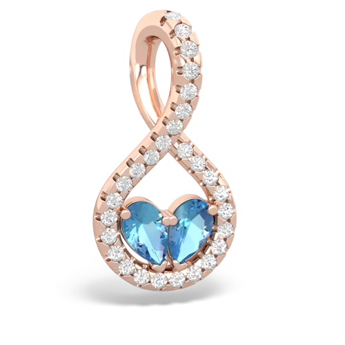 blue topaz-blue topaz pave twist pendant