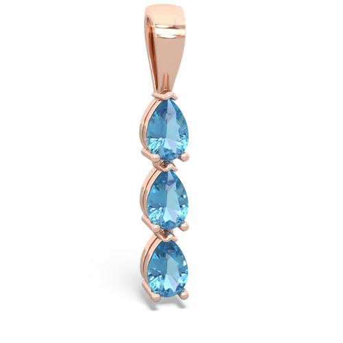 sapphire-blue topaz three stone pendant