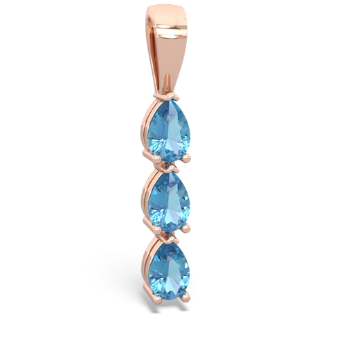 blue topaz-london topaz three stone pendant