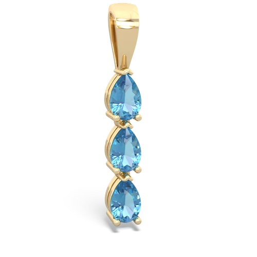 blue topaz-blue topaz three stone pendant