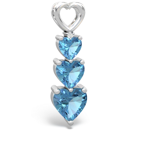 aquamarine-pink sapphire three stone pendant