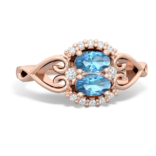 blue topaz-blue topaz antique keepsake ring