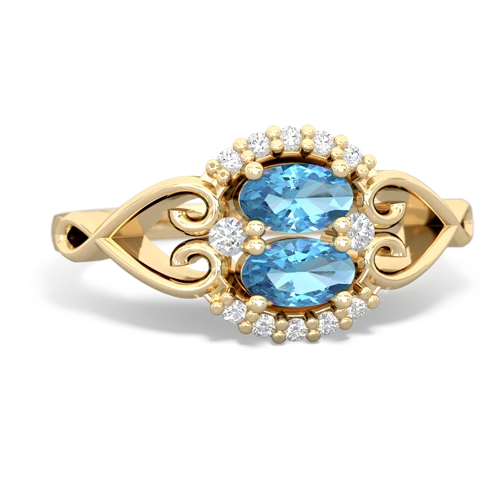 blue topaz-blue topaz antique keepsake ring