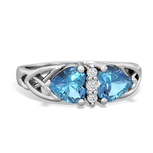 blue topaz-blue topaz celtic ring