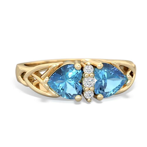 blue topaz-blue topaz celtic ring