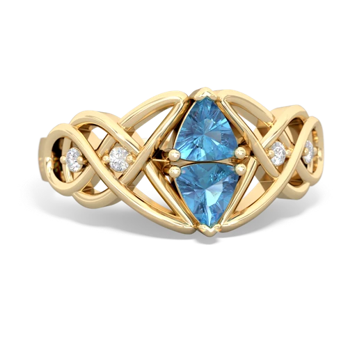 blue topaz-blue topaz celtic knot ring