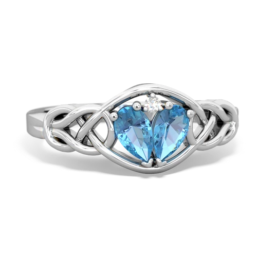 blue topaz-blue topaz celtic knot ring