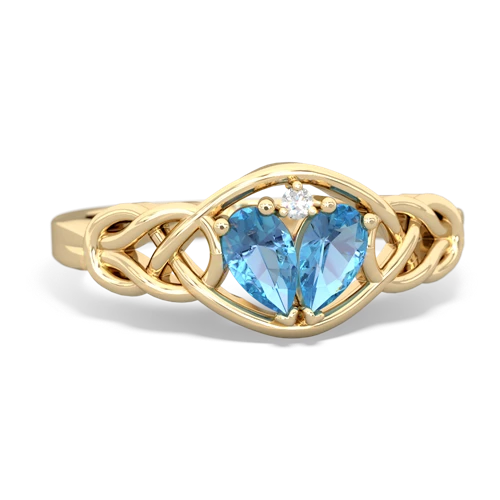 blue topaz-blue topaz celtic knot ring