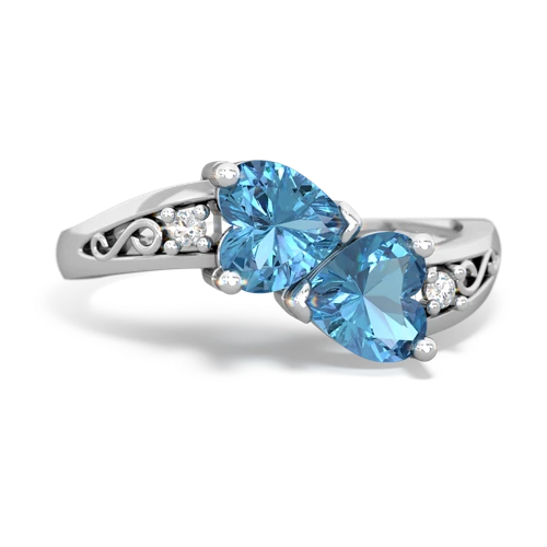 blue topaz-blue topaz filligree ring