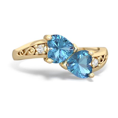 blue topaz-blue topaz filligree ring