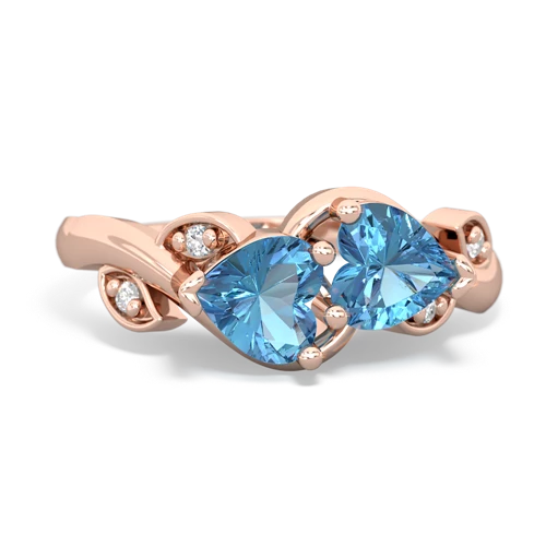 blue topaz-blue topaz floral keepsake ring