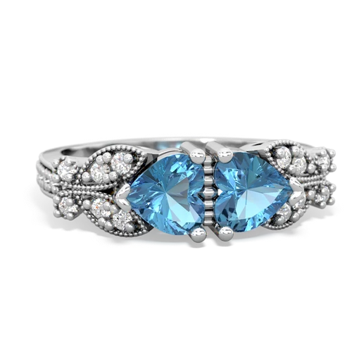 blue topaz-blue topaz keepsake butterfly ring